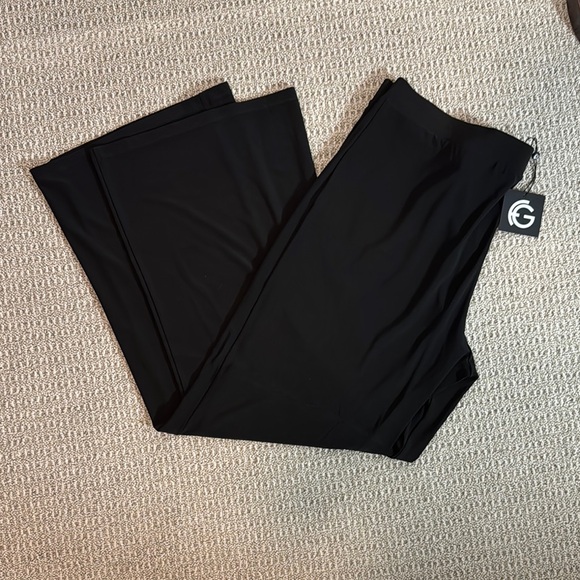 Franne Golde Pants - Franne Golde Black Wide-Leg Pants